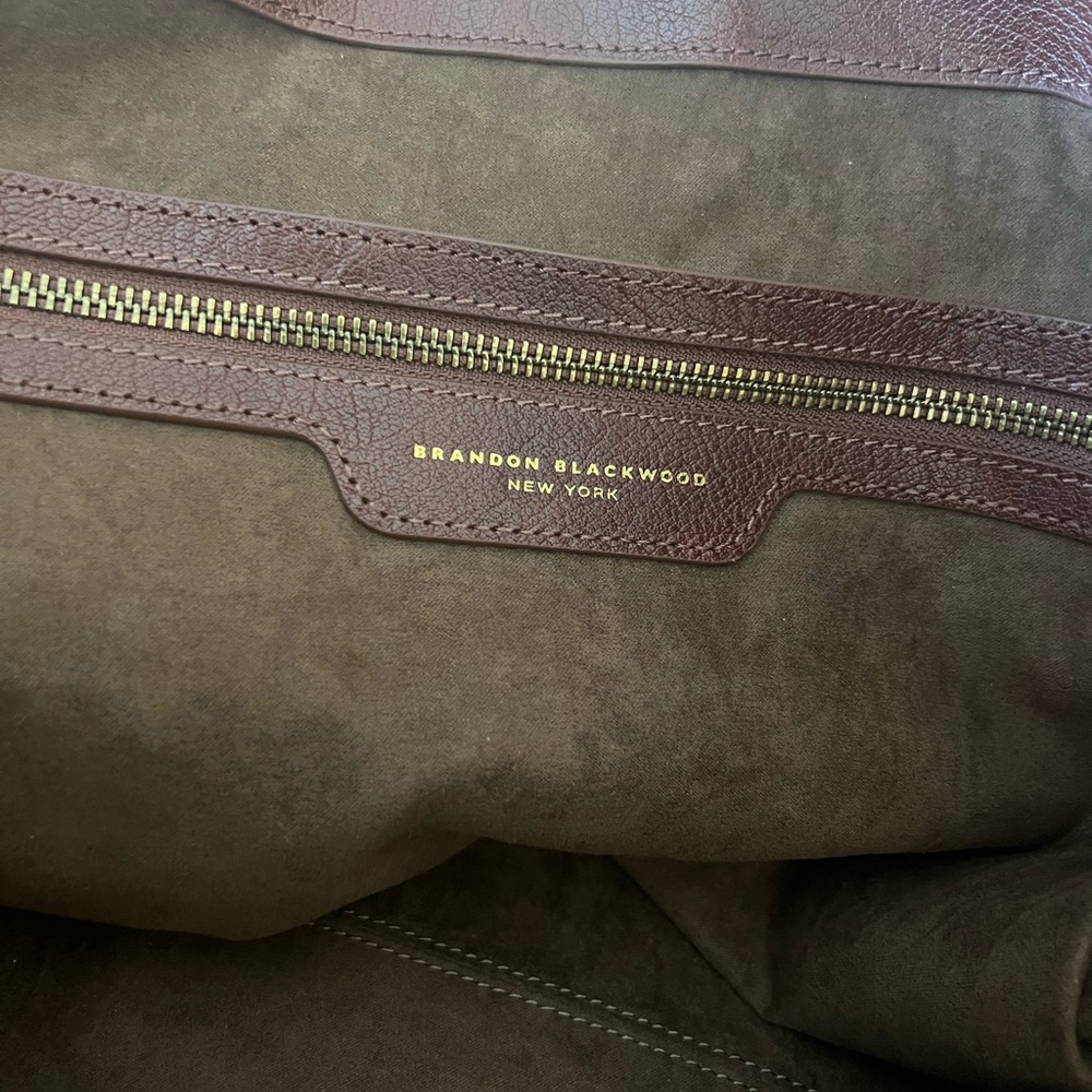 Brandon Blackwood Large Brown Leather Hobo Bag - Picture 4 of 14